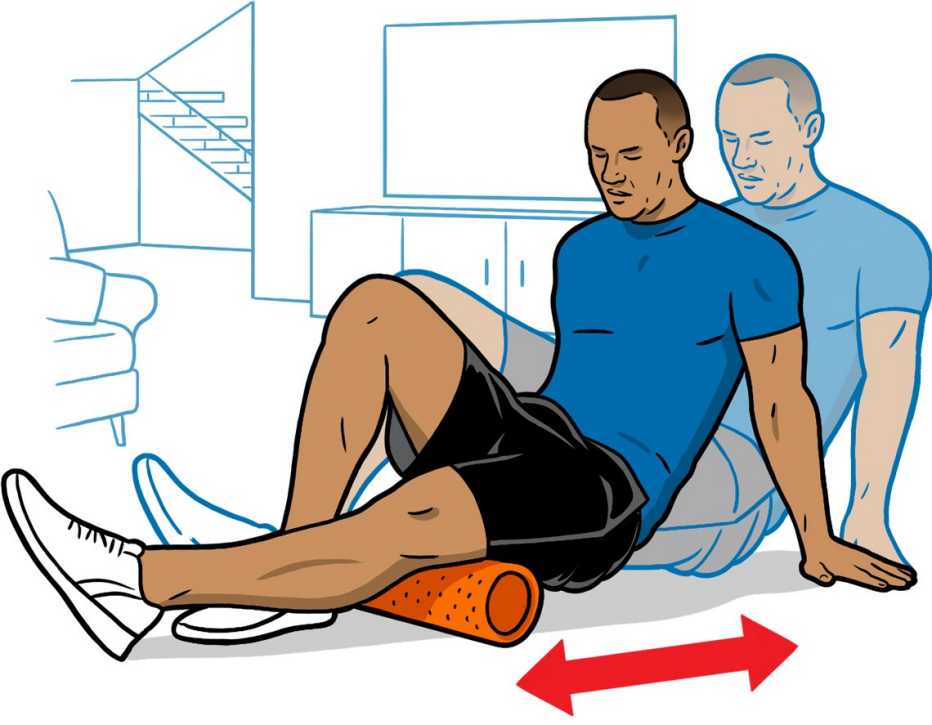 diagram showing how to use foam roller for lower back pain