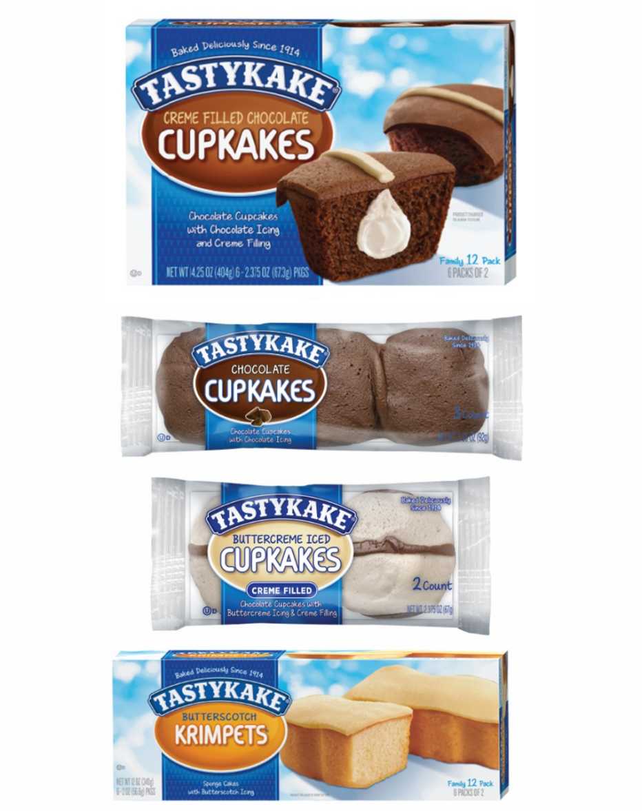 recalled tastykake products are creme filled cupcakes chocolate cupcakes buttercreme filled cupcakes and butterscotch krimpets