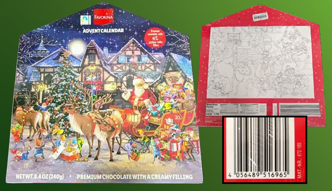 Lidl chocolate advent calendar that's been recalled 12/6/22