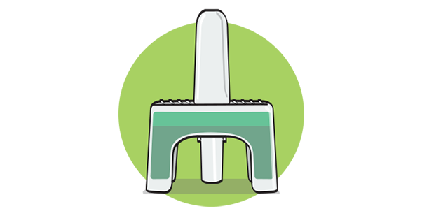 An icon for nasal spray on a green background