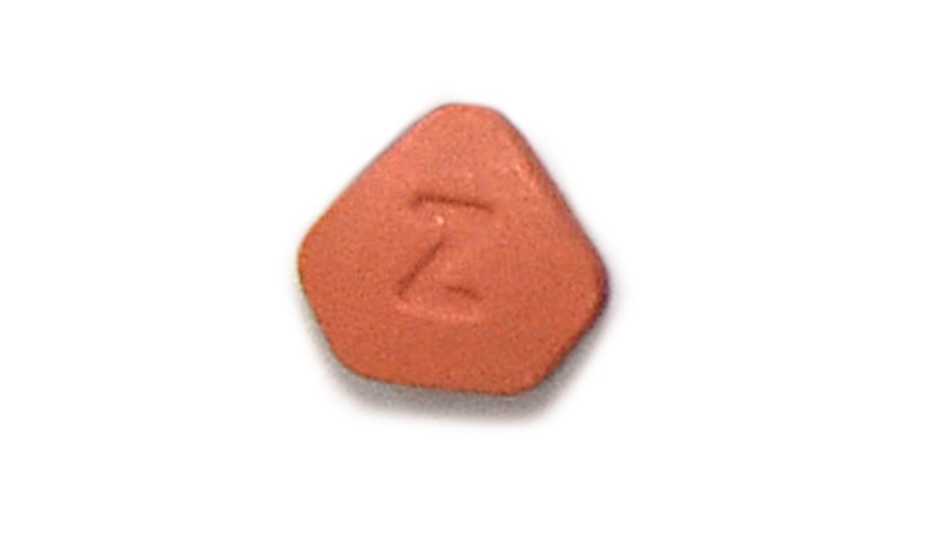 Close-up of a Zantac pill