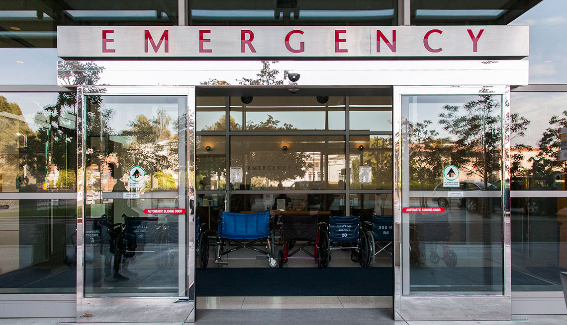 Door to an emergency room 