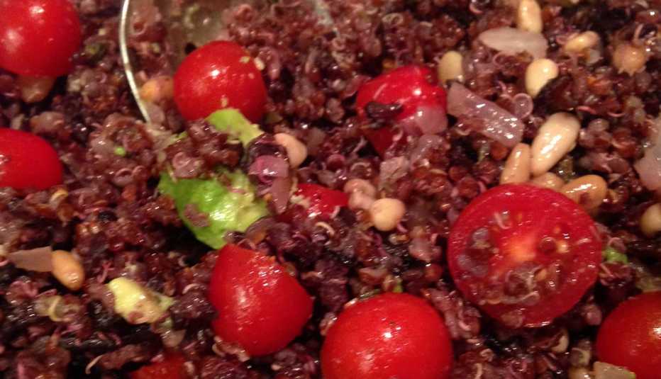 Quinoa, black rise and tomatoes, Thanksgiving Recipes and Not a Pinch of Guilt