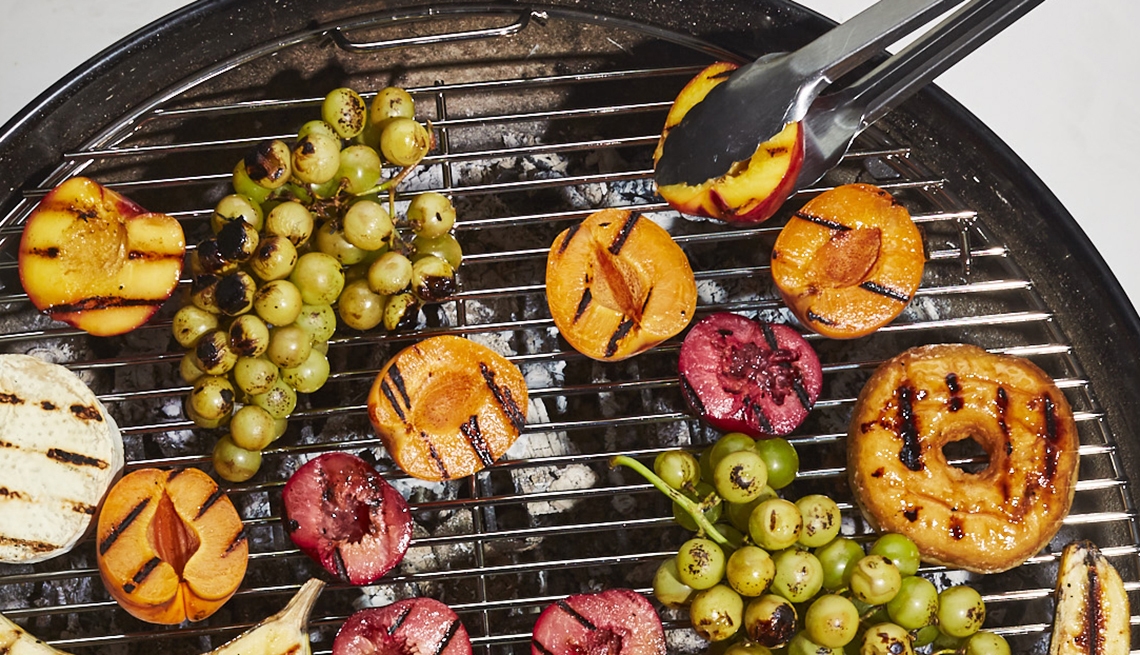 fruit on grill