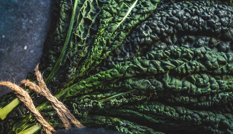 Bundle of fresh kale