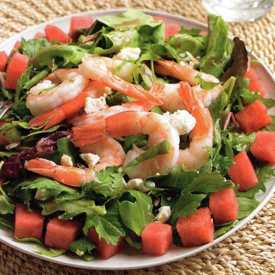 watermelon feta salad with shrimp