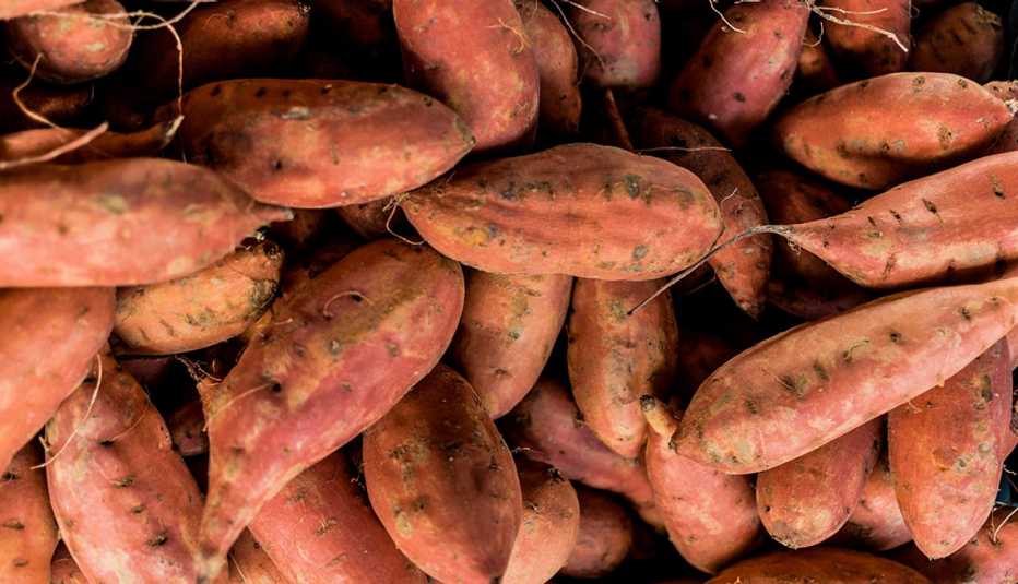 close up of sweet potatoes