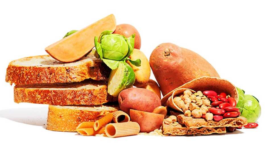 good fiber foods such as whole wheat bread and pasta sweet potato brussels sprouts