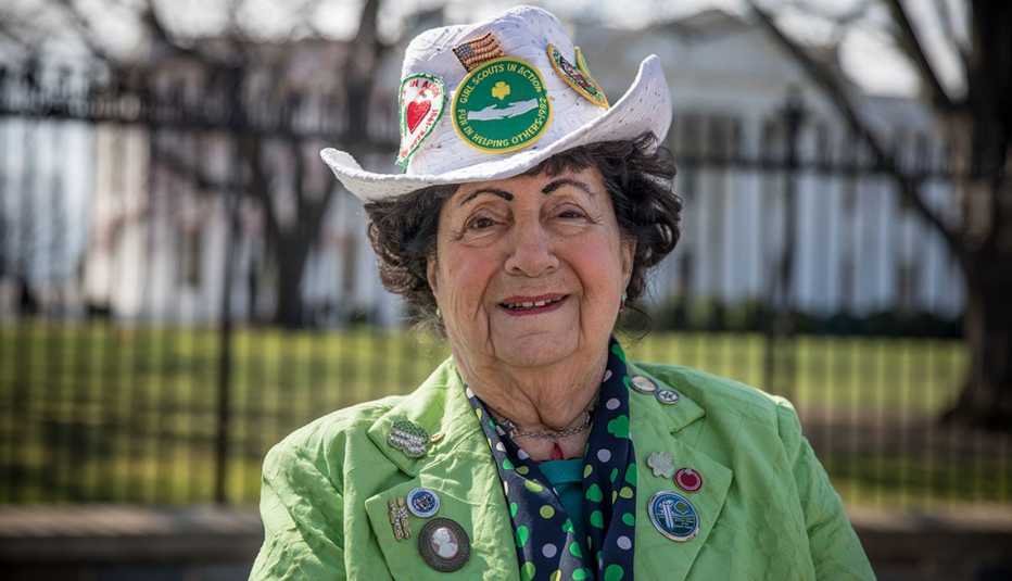  Anna Foultz likes to say she is the oldest 'active' girl scout in the United States. At 92, she has clocked in nearly 70 years of service with the scouts, including this trip to the White House that she arranged for 50 scouts and troop leaders from the Girl Scouts of the Chesapeake Bay Council.