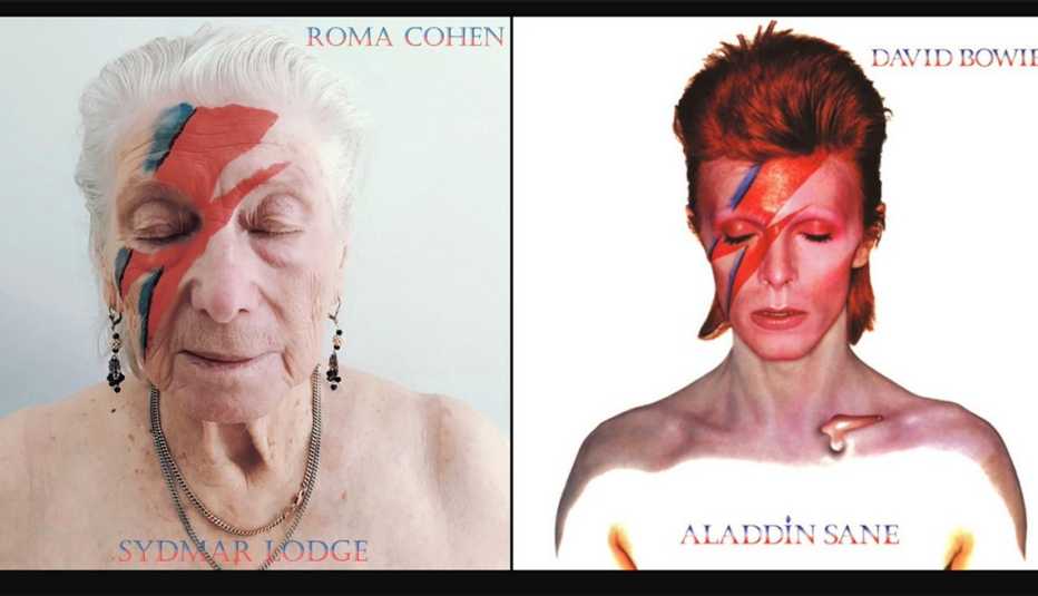 Roma Cohen remake of David Bowie album cover