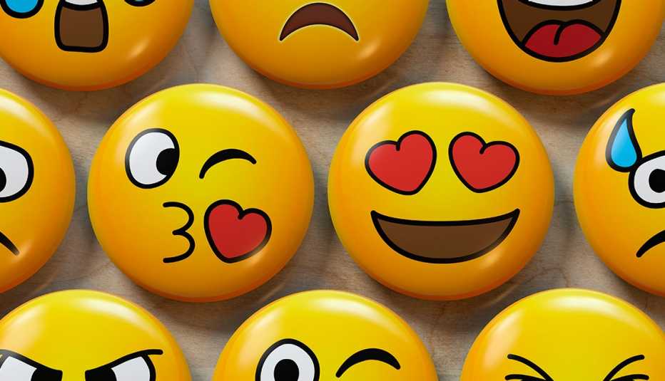 a kissing heart emoji next to a heart eyes emoji