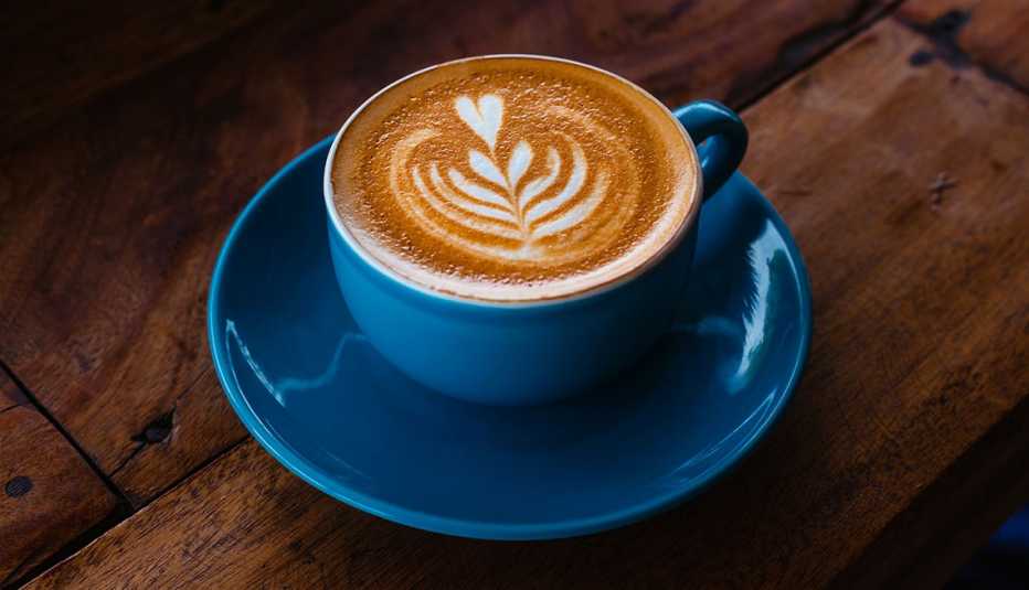 a cappuccino in a mug