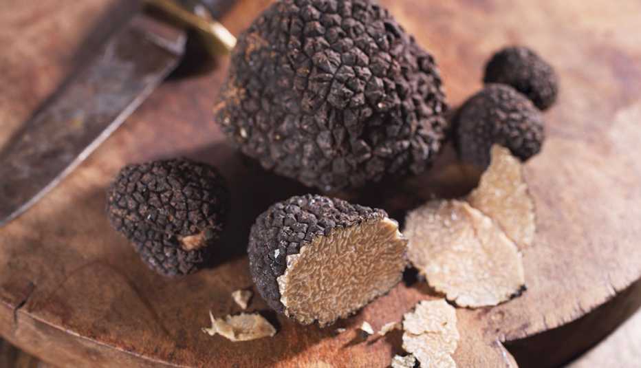 black truffle mushrooms