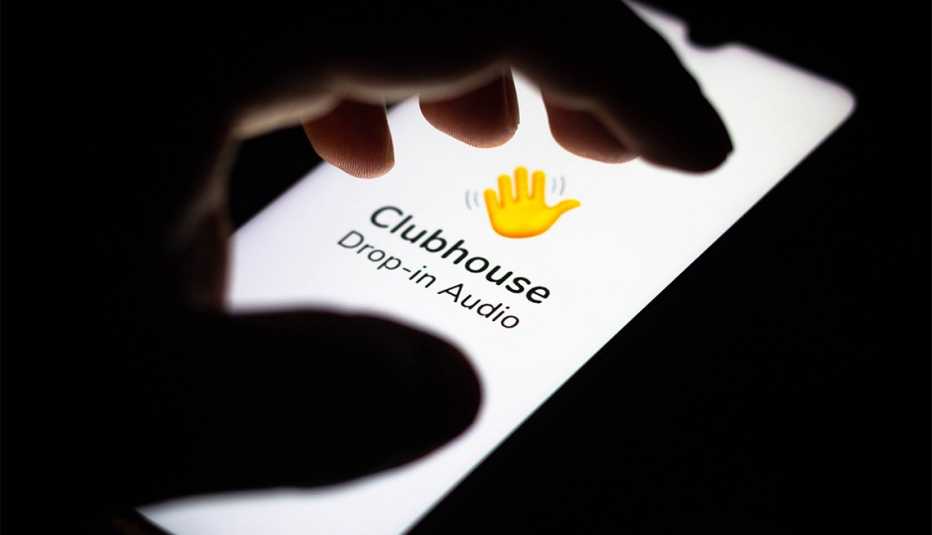 Clubhouse app on a smartphone