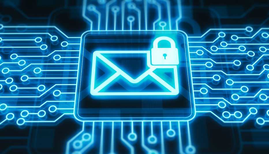 an abstract image of a secure email