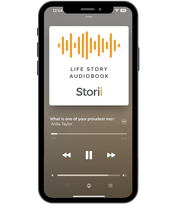 the storii app on a phone