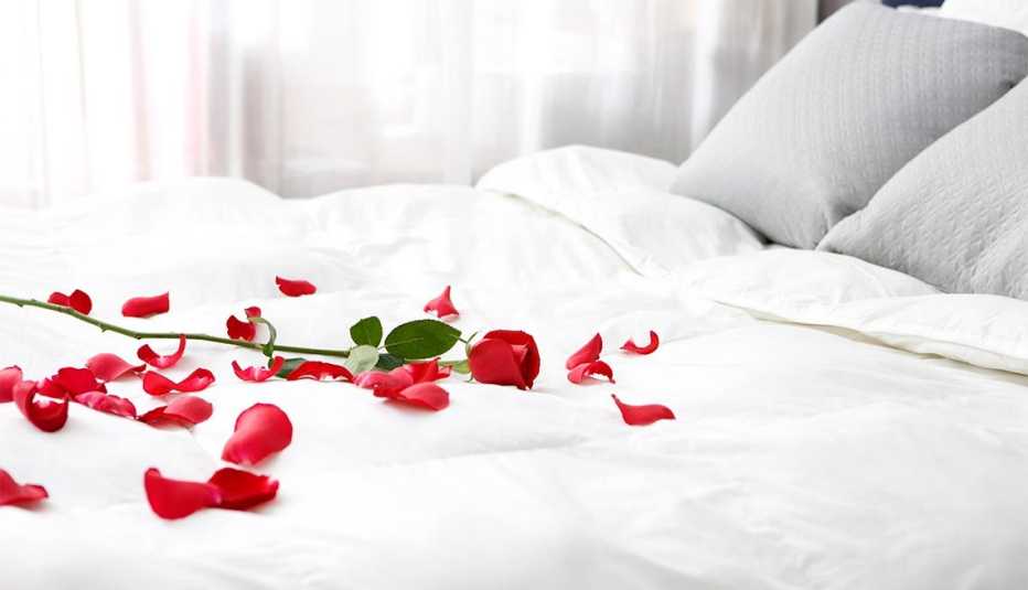 Rose petals on bed. Are you overdue for a sexual makeover?