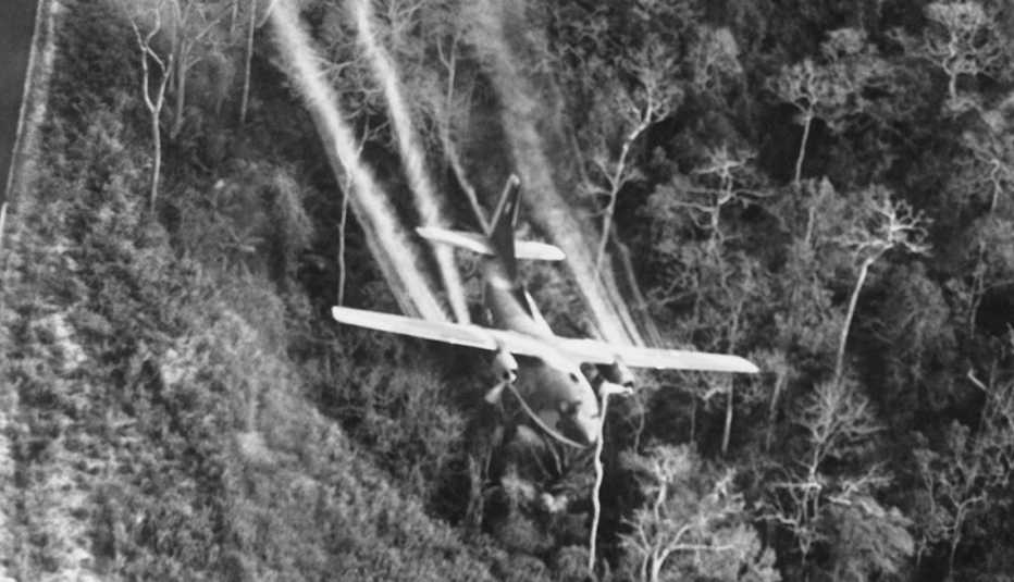 Plane spraying Agent Orange over Vietnam