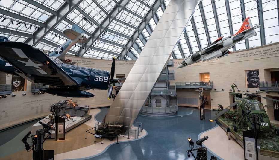 inside of the marine corps museum
