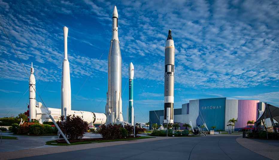 An outside look at gateway, the deep space launch complex and kennedy space center