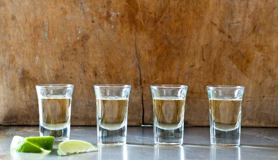 4 shots of tequila