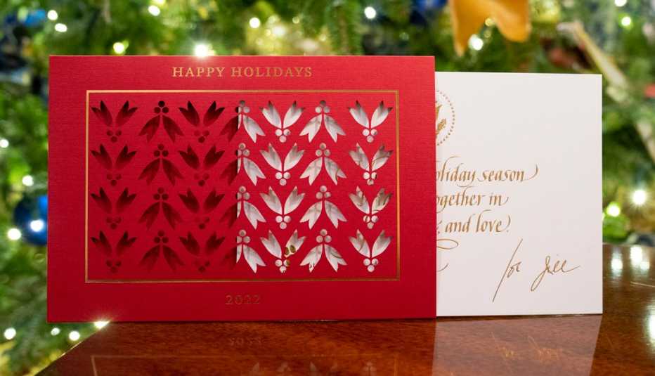twenty twenty two holiday card from president joe biden and first lady jill biden