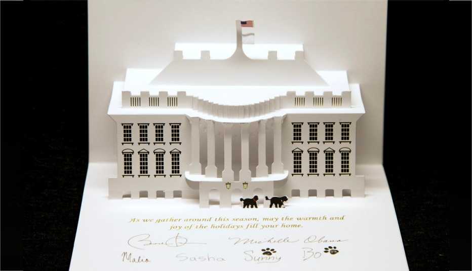 a twenty thirteen holiday card from president barack obama and first lady michelle obama