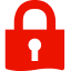red lock security logo icon