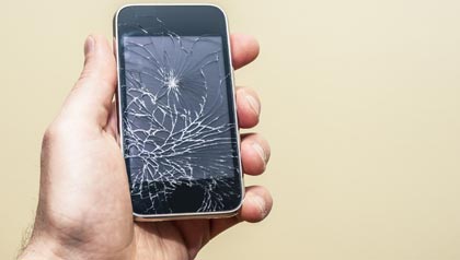 cracked cellphone screen, buy new or repair
