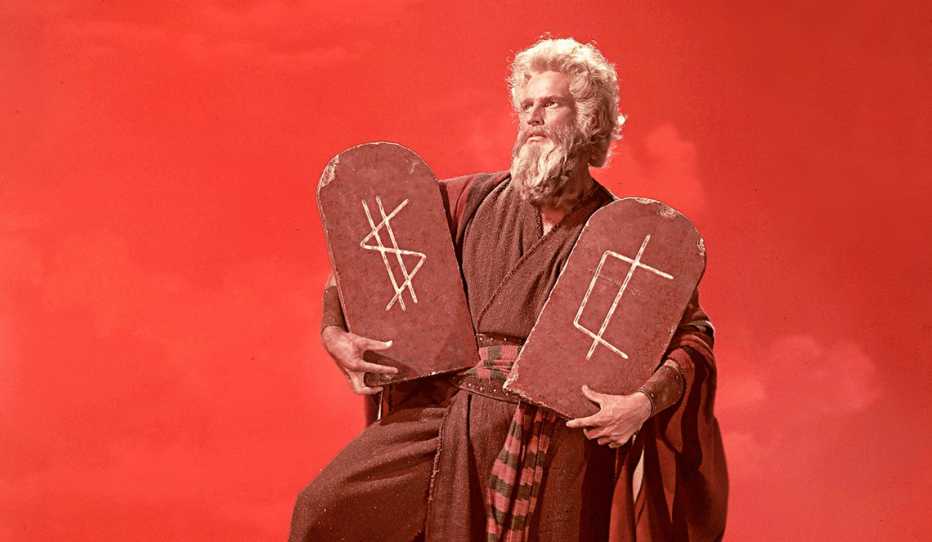 charlton heston as moses from the movie the ten commandments