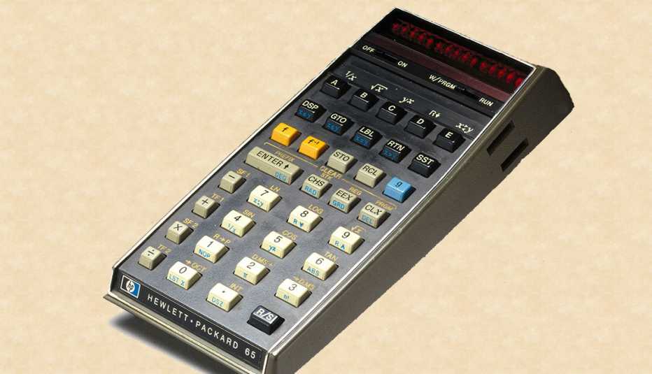 A vintage Hewlett-Packard calculator model