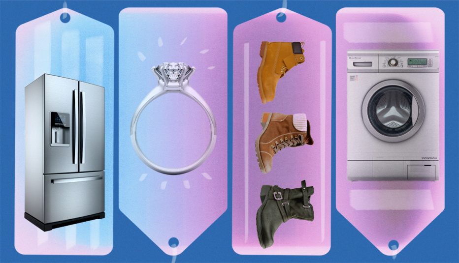 an illustration of items that will be on sale in february on tags