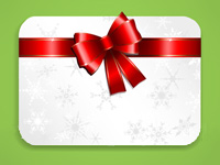 Holiday gift cards generally expire within five years - image of gift card