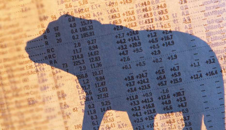 Bear silhouette market numbers
