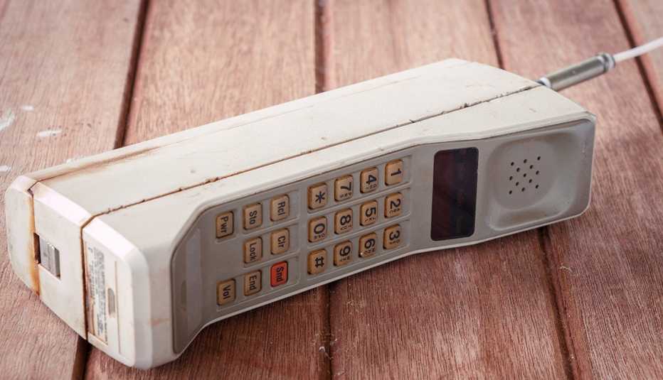 Vintage mobile phone from 1980s
