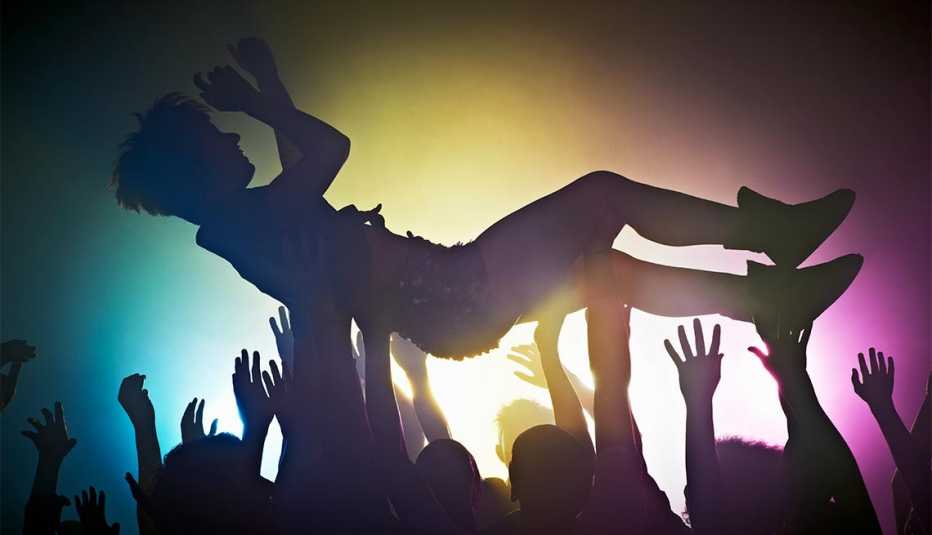 ten things should never do again after age 50 crowd surf mosh pit