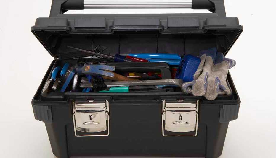 Toolbox with assorted tools