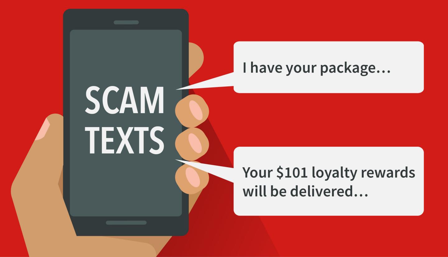Scam Text message graphic