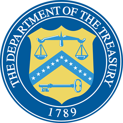 u.s. federal agency seal of the department of the treasury