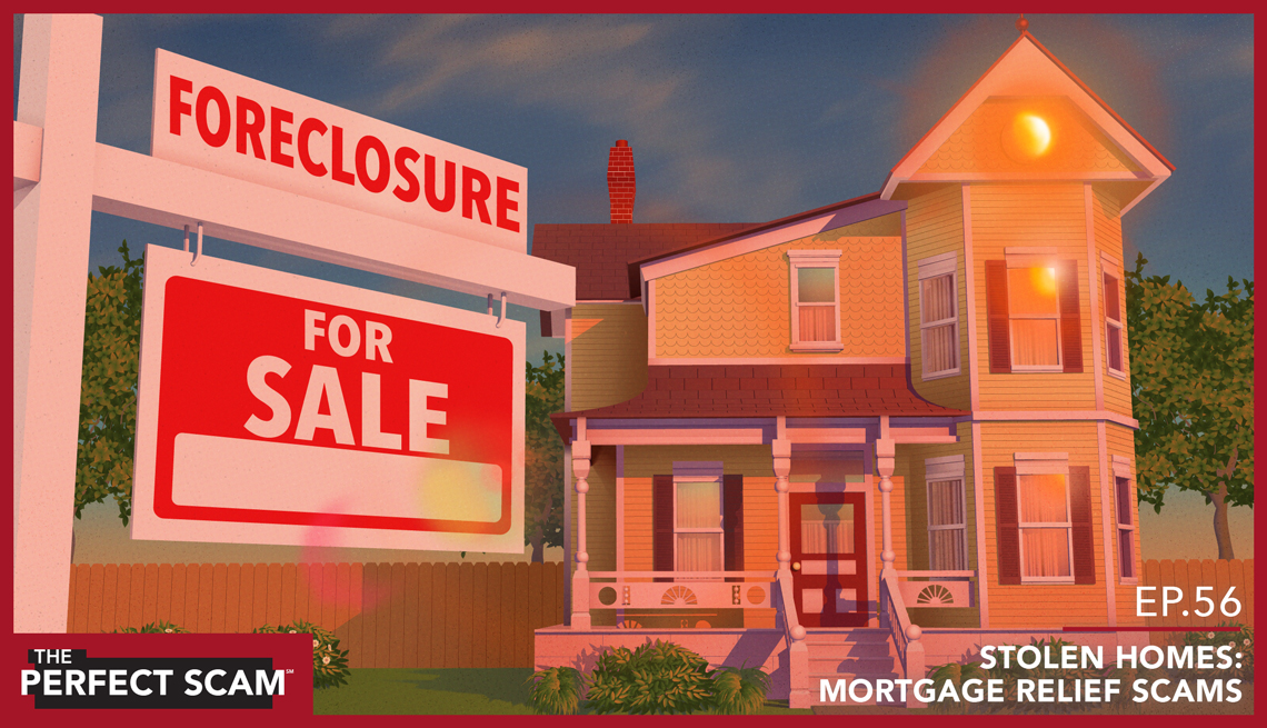 Foreclosure scam concept - graphic