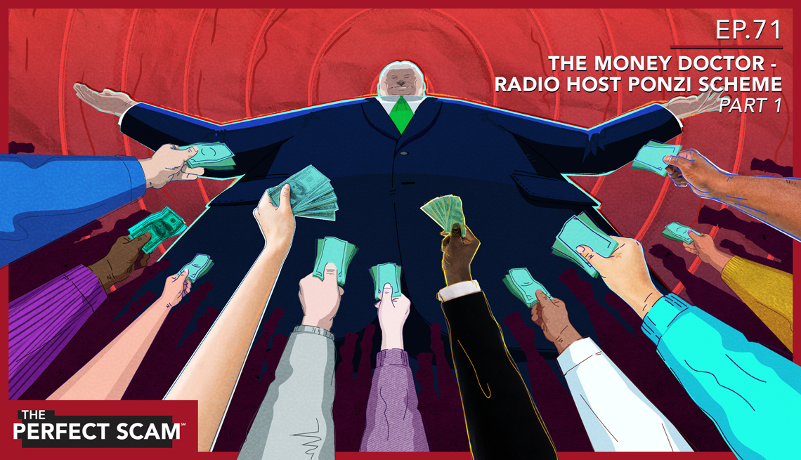 Episode graphic for The Money Doctor - Radio Host Ponzi Scheme