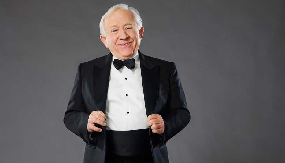 Leslie Jordan wearing a tuxedo for The American Rescue Dog Show