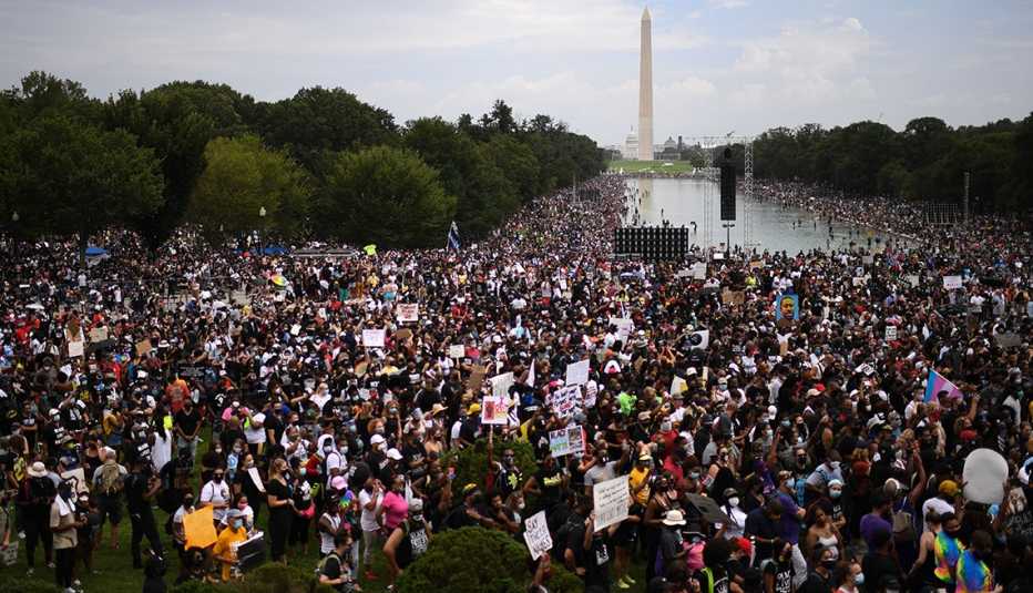 The crowd at the march on washington