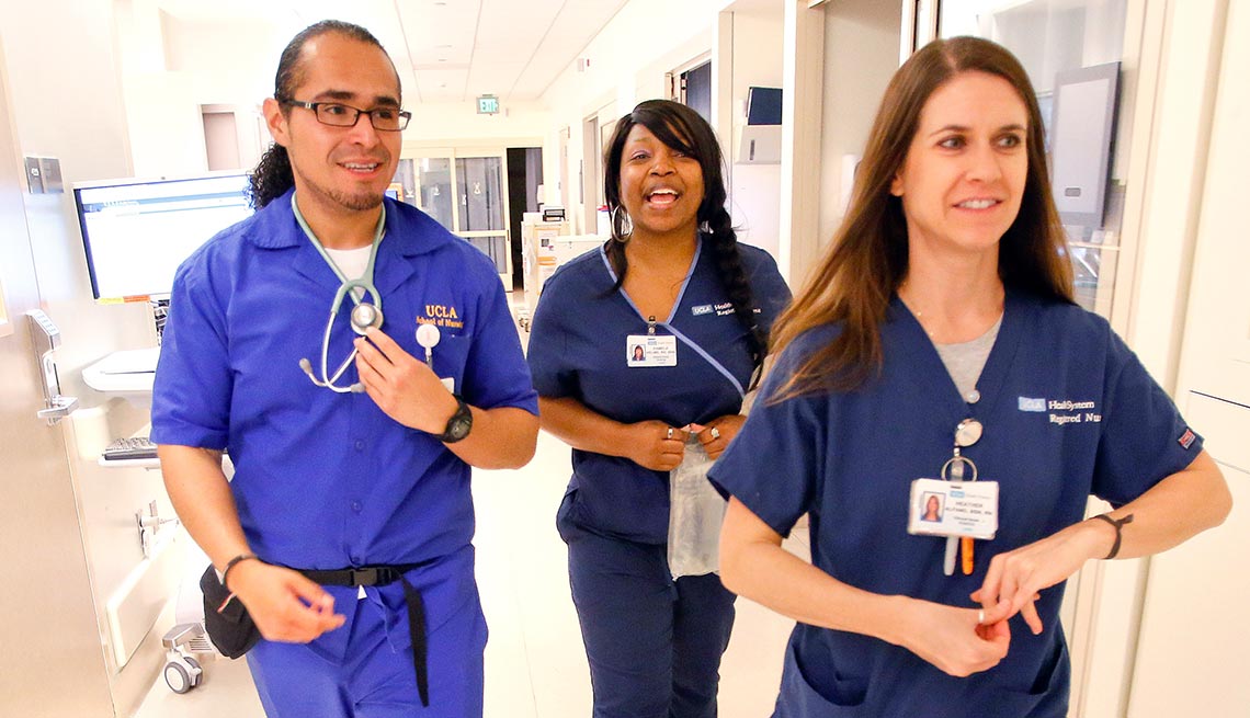 3 nurses at UCLA Medical Center,  National Nurses Week