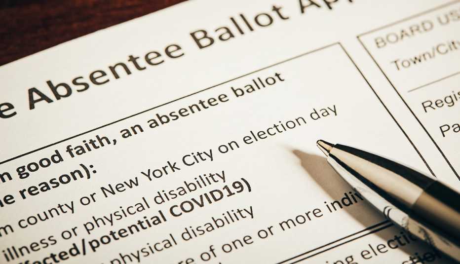 An absentee ballot