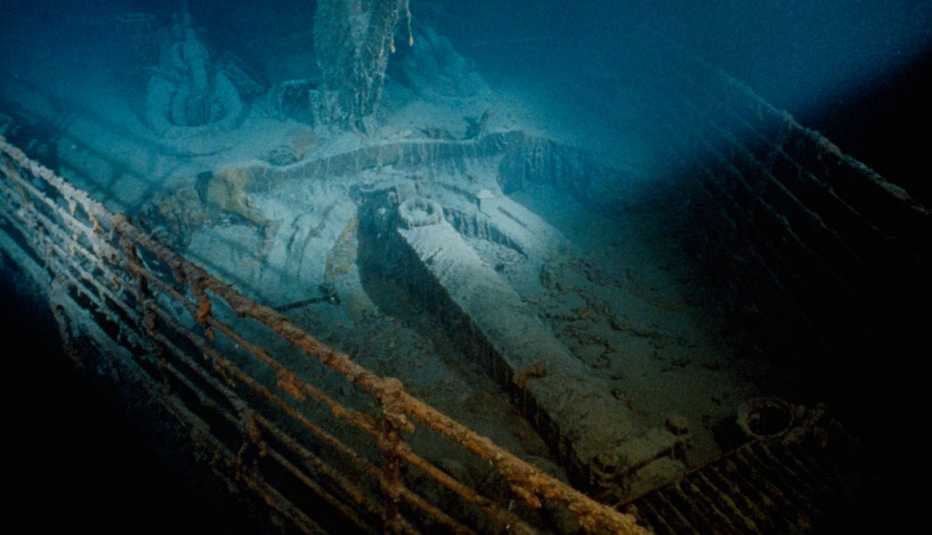 The Titanic's wreckage underwater