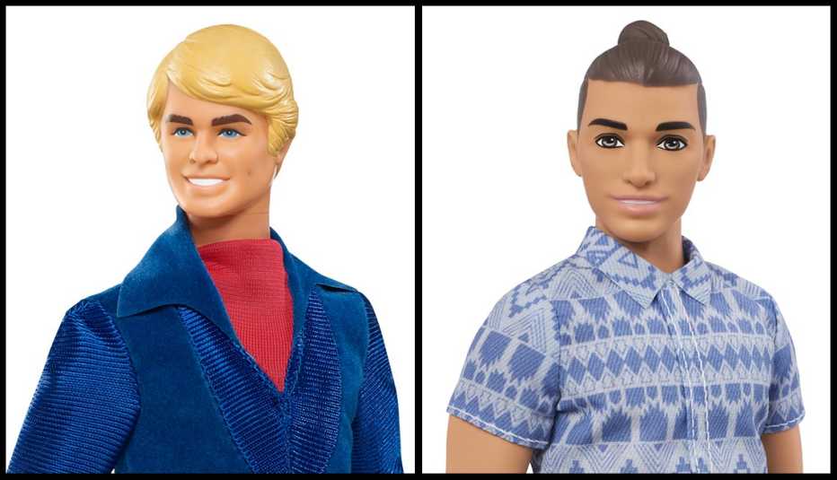 A 1978 Ken Doll and 2017 Fashionistas Ken Doll