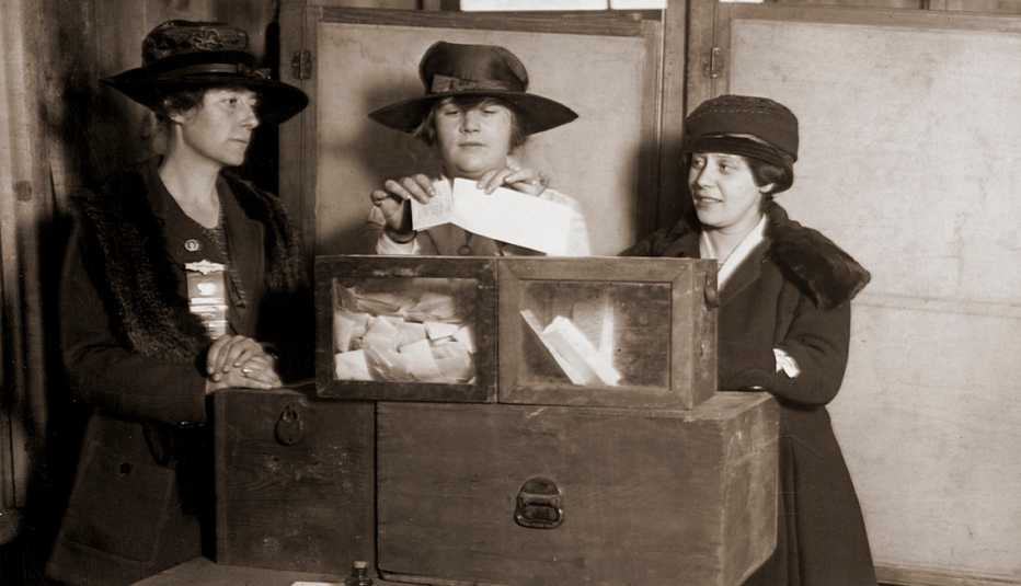 Women voting for the first time
