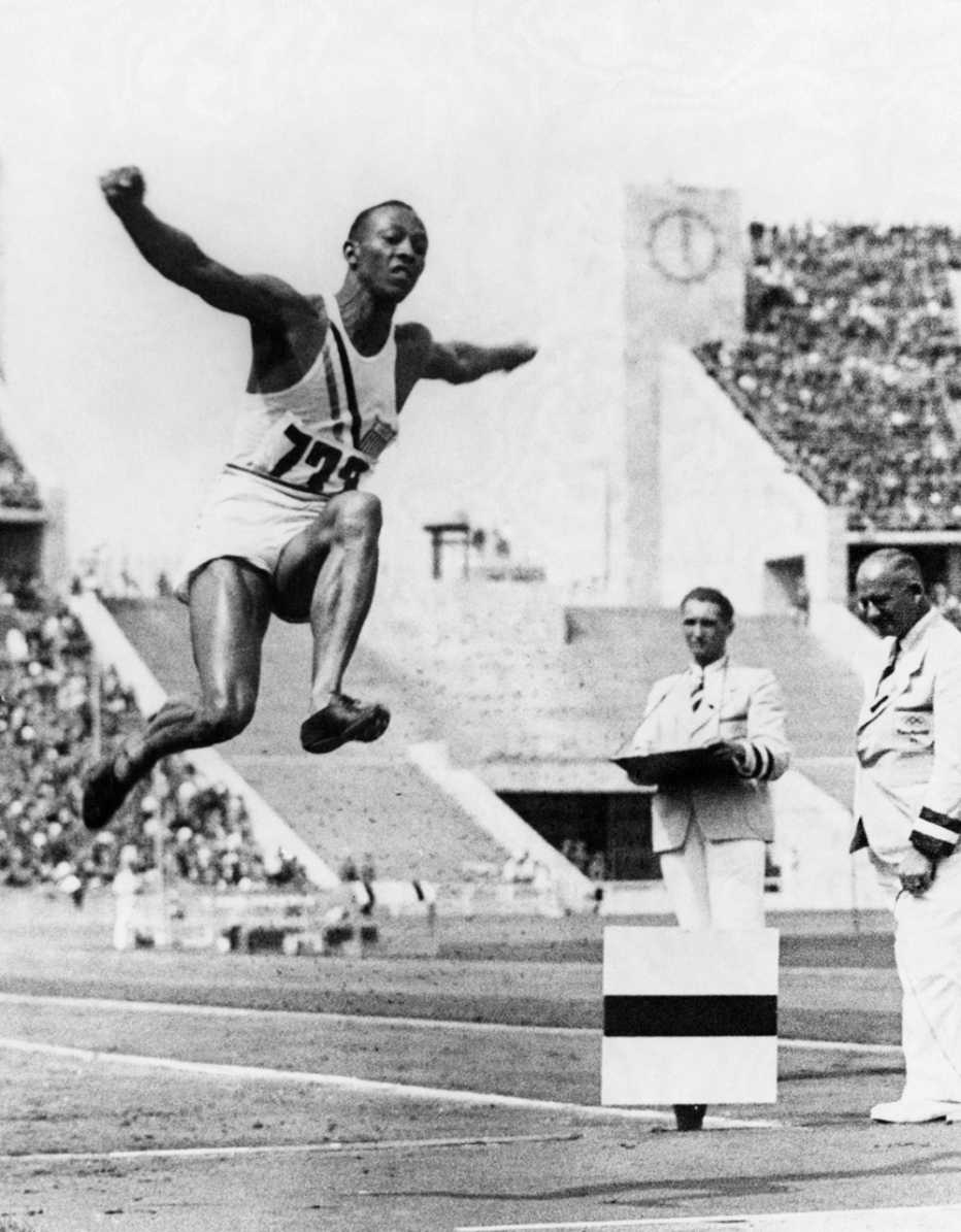 a photo of gold medalist jesse owens