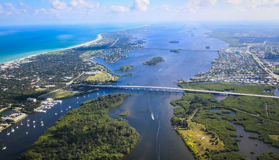 Aerial view of Vero Beach, Florida